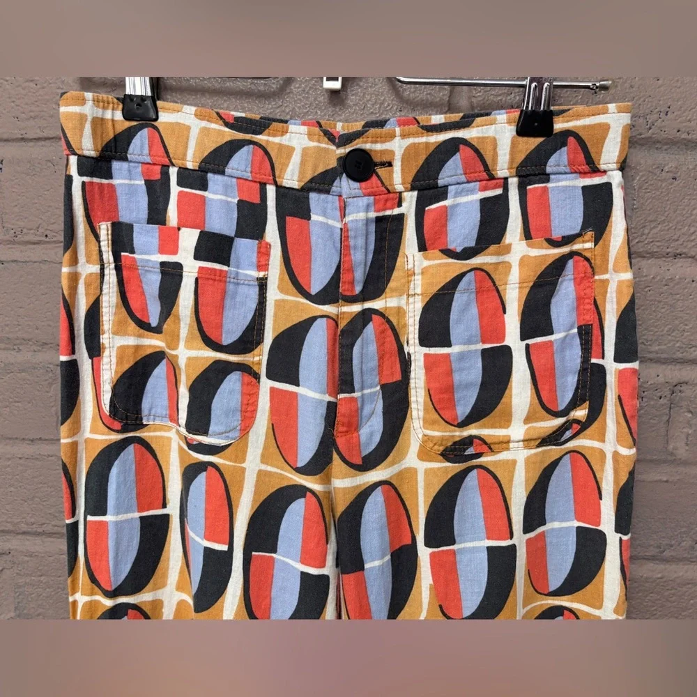 Zara  Funky pattern cotton pants M ( runs small)